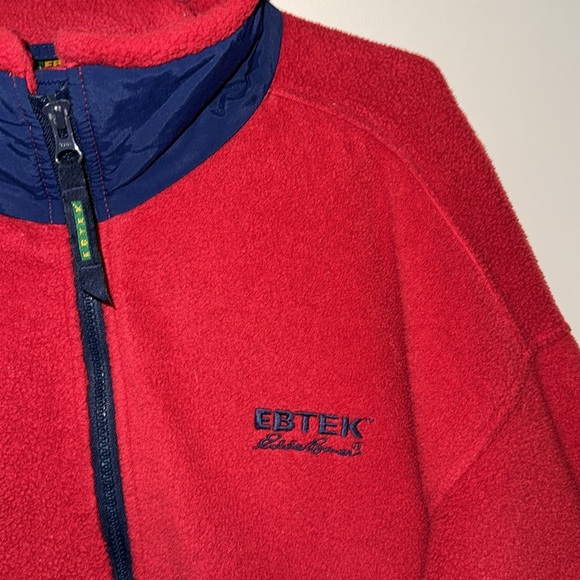 Vintage Eddie Bauer EBTEK Full Zip Fleece Jacket Mens Size Large Made in USA - Picture 3 of 10